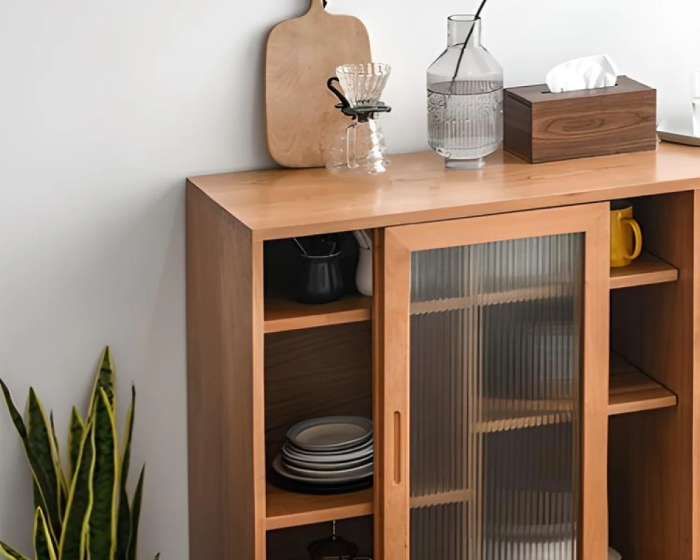 glass front buffet sideboard