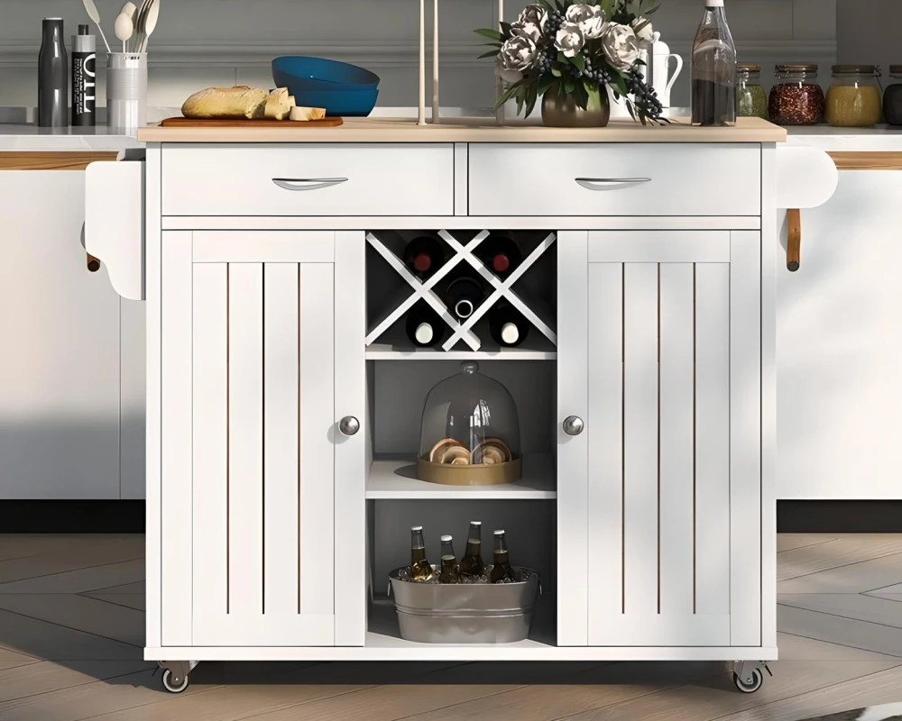 kitchen island cart with storage